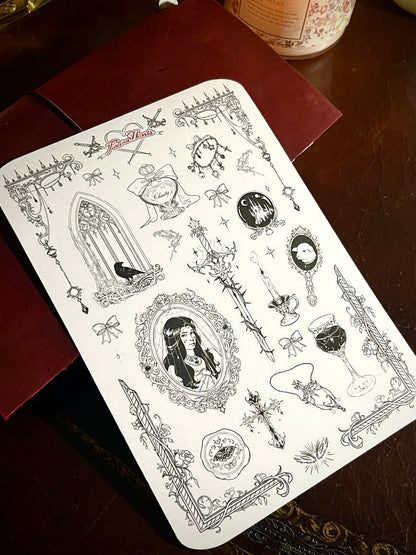 Dark Feminine Sticker Sheet